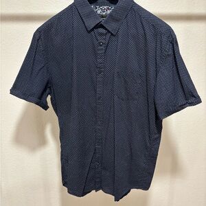 Men's Navy Blue Patterned Shirt